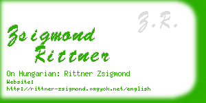 zsigmond rittner business card